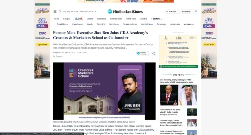 Hindustan Times coverage of Creators & Marketers School