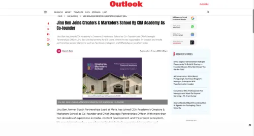 Outlook coverage of Creators & Marketers School